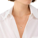 KATE SPADE YOU'RE A GEM PAVE HALO PENDANT IN CLEAR/ ROSE GOLD KK012
