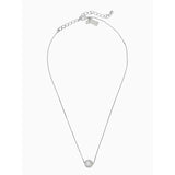 KATE SPADE RAZZLE DAZZLE MINI PENDANT NECKLACE KB744 SILVER TONE