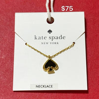 KATE SPADE EVERYDAY SPADE ENAMEL MINI PENDANT O0RU3073 BLACK