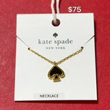 KATE SPADE EVERYDAY SPADE ENAMEL MINI PENDANT O0RU3073 BLACK