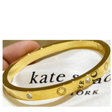 KATE SPADE RHINE STONE HINGED BANGLE GOLDEN WBRUI002