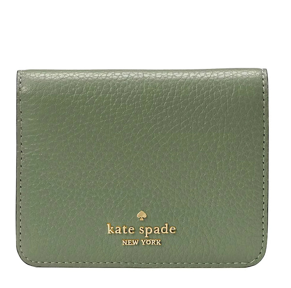 KATE SPADE LENA SMALL BIFOLD WALLET KH788 GREEN ROMAINE