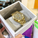 MICHAEL KORS BOXED LENNOX GOLD TONE ANALOGUE WATCH MK7500 37MM
