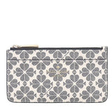 KATE SPADE SPADE FLOWER LARGE SLIM CARD HOLDER IN BLACK MULTI KK895