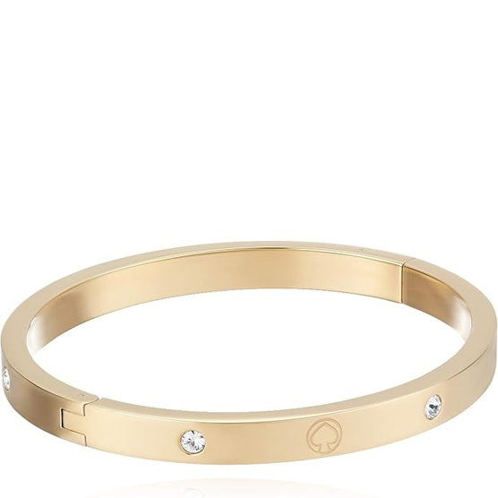 KATE SPADE RHINE STONE HINGED BANGLE GOLDEN WBRUI002