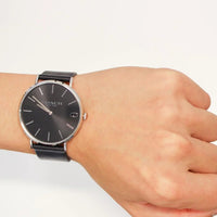COACH 41MM MAN WATCH BLACK LEATHER STRAP BOXED