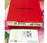 SALVATORE FERRAGAMO GANCINI MEN BIFOLD WALLET DOUBLE BILL BLACK