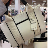 MARCS CROSSBODY BAG - VEGAN LEATHER CREAM N BLACK STRIPE