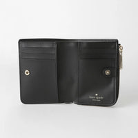 KATE SPADE MADISON SMALL L ZIP WALLET KK894 SPADE FLOWER BLACK MULTI