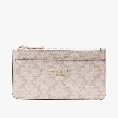 KATE SPADE SPADE FLOWER LARGE SLIM CARD HOLDER IN CREAM BEIGIE KK895