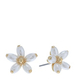 KATE SPADE FRESH SQUEEZE PEARL DAISY FLOWER STUD EARRINGS CREAM/GOLD BOXED