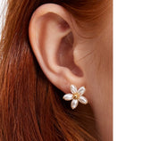 KATE SPADE FRESH SQUEEZE PEARL DAISY FLOWER STUD EARRINGS CREAM/GOLD BOXED