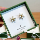 KATE SPADE FRESH SQUEEZE PEARL DAISY FLOWER STUD EARRINGS CREAM/GOLD BOXED