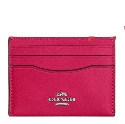 COACH SLIM ID CARD CASE DRAGON FRUIT CBX13 DARK PINK