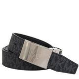 MICHAEL KORS  MENS REVERSIBLE LOGO LEATHER BELT - MK SIGNATURE BLACK 36S5LBLY2B