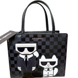 KARL LAGERFELD PARIS MAYBELLE SATCHEL CROSSBODY BAG BLACK L5GDP8BJ
