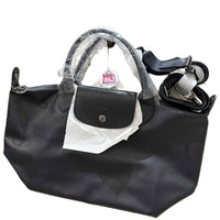 LONGCHAMP LE PLIAGE XTRA SMALL(MEDIUM) SHORT HANDLE WITH SLING 1512 987 001 BLACK FULL LEATHER