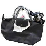 LONGCHAMP LE PLIAGE XTRA SMALL(MEDIUM) SHORT HANDLE WITH SLING 1512 987 001 BLACK FULL LEATHER