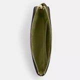 CORNER ZIP WRISTLET IN SIGNATURE CANVAS CAQ75 GREEN OLIVE