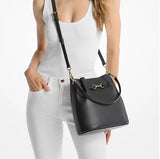 MICHAEL KORS  CARSON WOMEN MEDIUM CONVERTIBLE BUCKET CROSSBODY BAG 35R6G2ZS6T BLACK