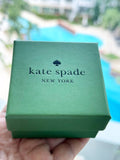 KATE SPADE BOXED JEWELS BRILLIANT STATEMENTS PAVÉ HALO PENDANT WHITE NECKLACE GOLD KG957