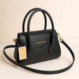 MICHAEL KORS KATYA SMALL SATCHEL CROSSBODY IN BLACK 35F4G30C5L