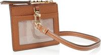 MICHAEL KORS  LANYARD BROWN FULL LEATHER HORIZONTAL