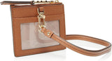 MICHAEL KORS  LANYARD BROWN FULL LEATHER HORIZONTAL