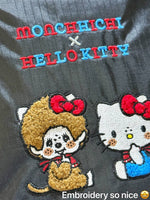 SANRIO JAPAN MONCHHICHI X HELLO KITTY BLACK HEAVY DUTY  TRAVEL BAG