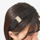 SALVATORE FERRAGAMO VARA BOW HEADBAND 0572738 BLACK HAIRBAND