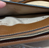 KATE SPADE WOMEN LEILA HANDBAG SMALL FLAP CROSSBODY BAG K8284 BROWN WARM GINGER