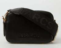 PRE ORDER MARCS CAMERA CROSSBODY BAG VEGAN LEATHER DOUBLE ZIP BLACK