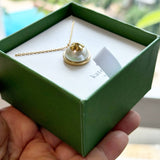 KATE SPADE BOXED LOGO ON PEARLS PENDANT NECKLACE KG842