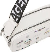 KARL LAGERFELD PARIS MAYBELLE CROSSBODY BAG WHITE BOUTIQUE COLLECTION