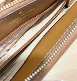 KATE SPADE WOMEN LEILA HANDBAG SMALL FLAP CROSSBODY BAG K8284 BROWN WARM GINGER