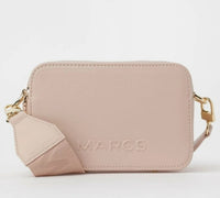 PRE ORDER MARCS CAMERA CROSSBODY BAG VEGAN LEATHER DOUBLE ZIP PINK