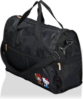 SANRIO JAPAN MONCHHICHI X HELLO KITTY BLACK HEAVY DUTY  TRAVEL BAG
