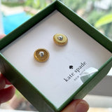 KATE SPADE BOXED HEARTFUL STUDS EARRINGS IN GOLD/ SILVER KM850 / KG152