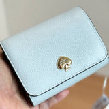 KATE SPADE KAYLA SMALL L-ZIP WALLET KK056 FULL LEATHER HAZY MORNING