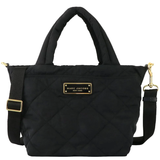 MARC JACOBS QUILTED NYLON MINI TOTE BAG IN BLACK M0016681