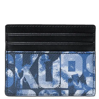 MICHAEL KORS COOPER GRAPHIC LOGO BLUE TALL CARD CASE 36F2LCOD1V