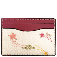 COACH CARD CASE WITH SHOOTING STAR PRINT (COACH CE876) GOLD/CHALK MULTI