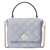 KATE SPADE NATALIA SQUARE CROSSBODY BAG IN BRUSHED STEEL K8162 QUILTED CHAIN CROSSBODY