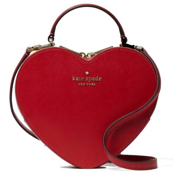 KATE SPADE LOVE SHACK HEART PURSE IN CANDIED CHERRY (WKR00339)