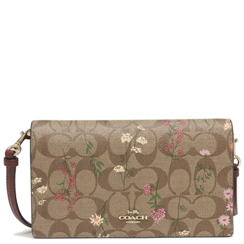 Coach Klare Crossbody Bag Poppy Floral in Coated Canvas with Gold