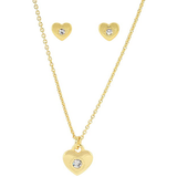 MARC JACOBS HEART SHAPE WITH CRYSTRAL NECKLACE & EARRINGS SET J341MT1PF21 962 BOXED