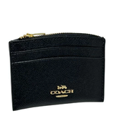 COACH SHAPED CARD CASE BLACK (COACH C7399)