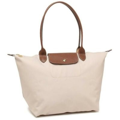 LONGCHAMP LARGE LONG HANDLE SHOPPING BAG LE PLIAGE CLASSIC 1899 L1899 089 P71 PAPER ECRU CREAM