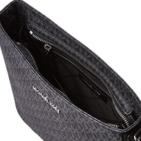 MICHAEL KORS 35F8STVM7B JET SET LARGE MESSENGER BAG CROSSBODY MK SIGNATURE IN BLACK