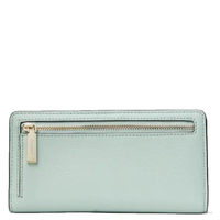KATE SPADE  DARCY LARGE SLIM BIFOLD REFINED GRAIN LEATHER IN SEAWATER MULTI WALLET K8221